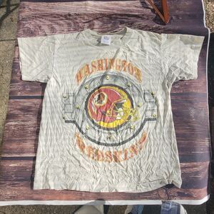 Vintage  Washington Redskins Striped tee shirt 1991 LG